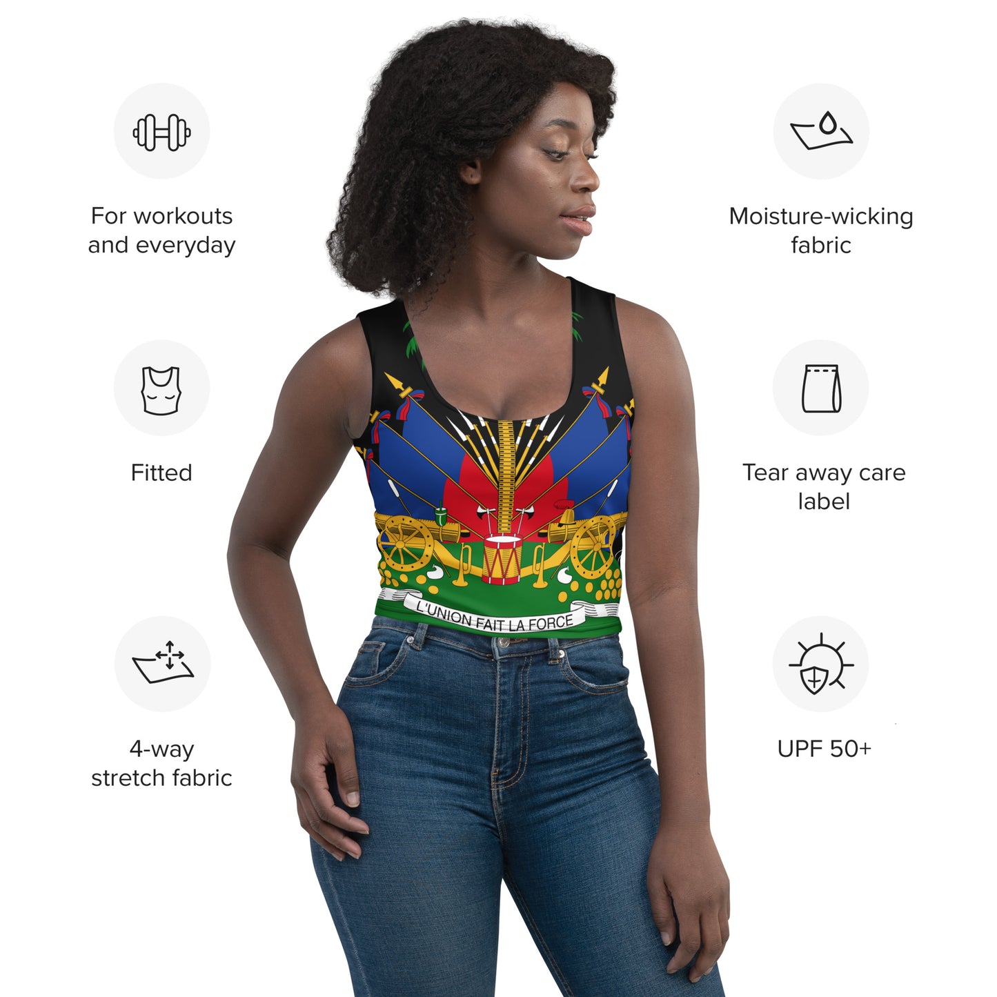 Haiti Black Crop Top