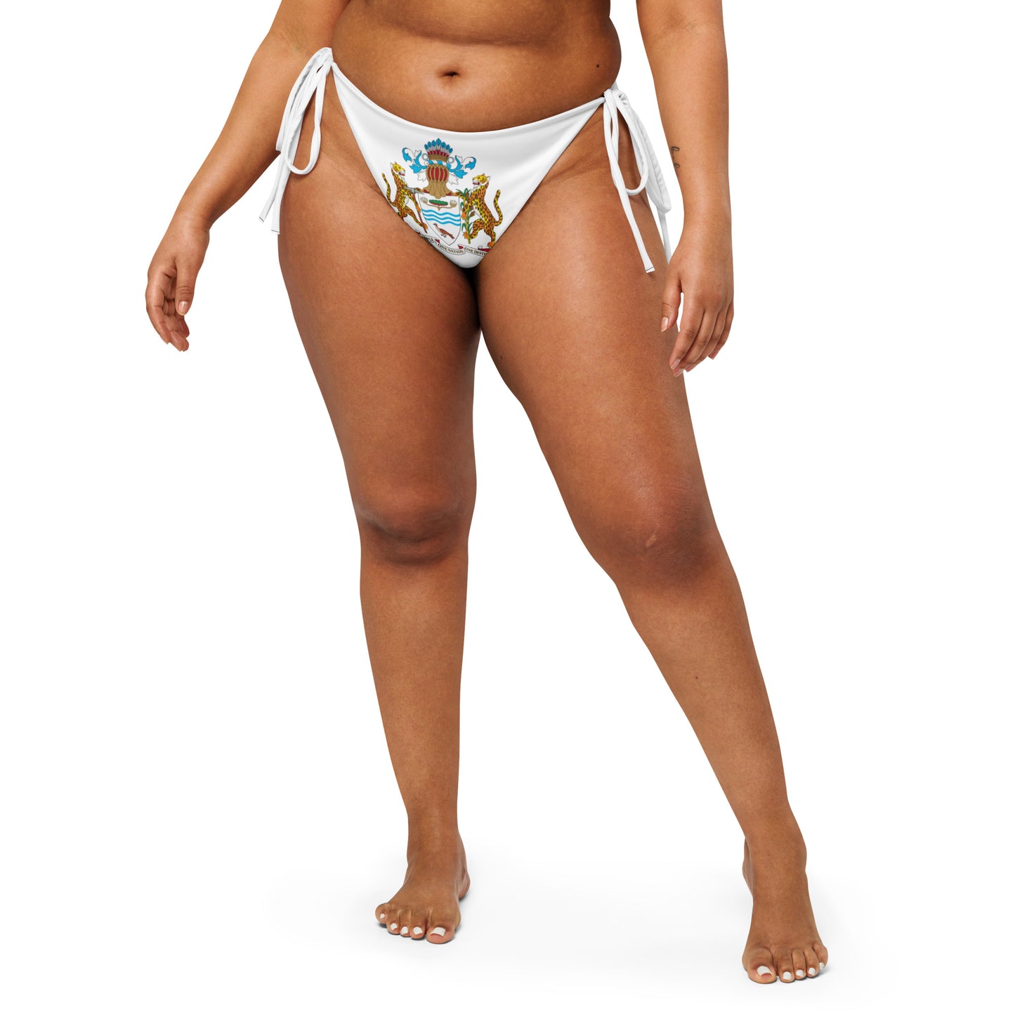 Guyana All-over print recycled string bikini bottom