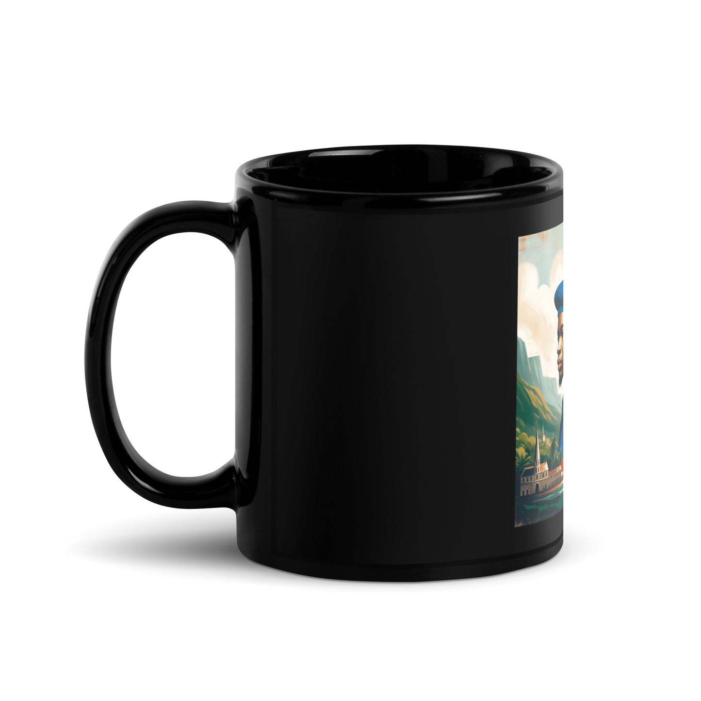 Haiti Black Glossy Mug