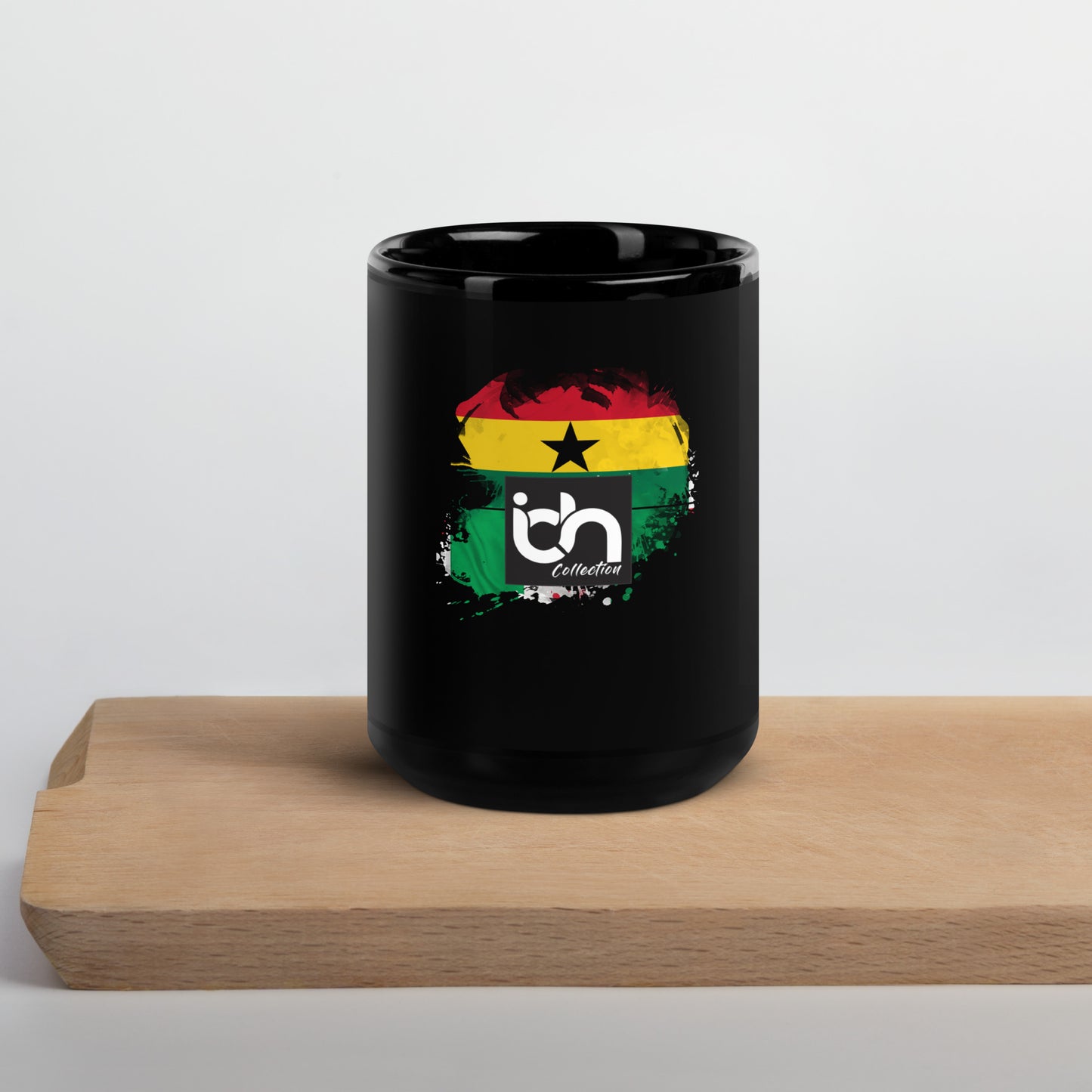 Nigeria Black Glossy Mug