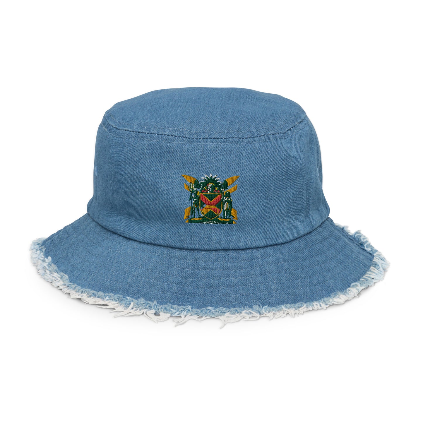 Jamaica Distressed denim bucket hat