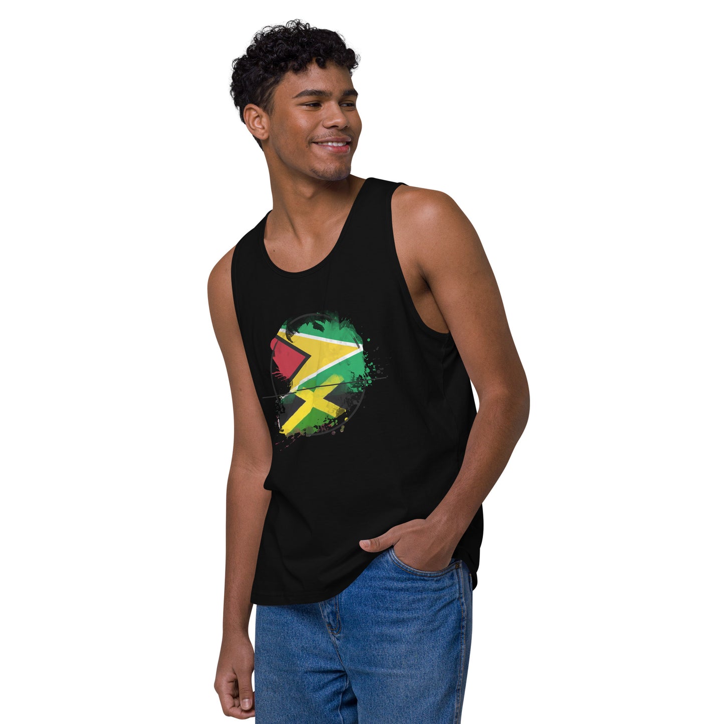 Guyana and Jamaica Men’s premium tank top