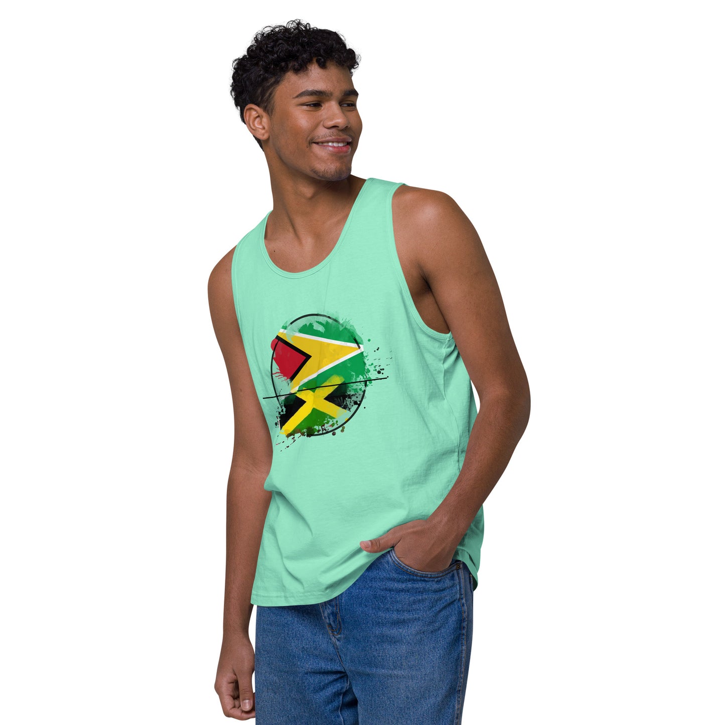 Guyana and Jamaica Men’s premium tank top