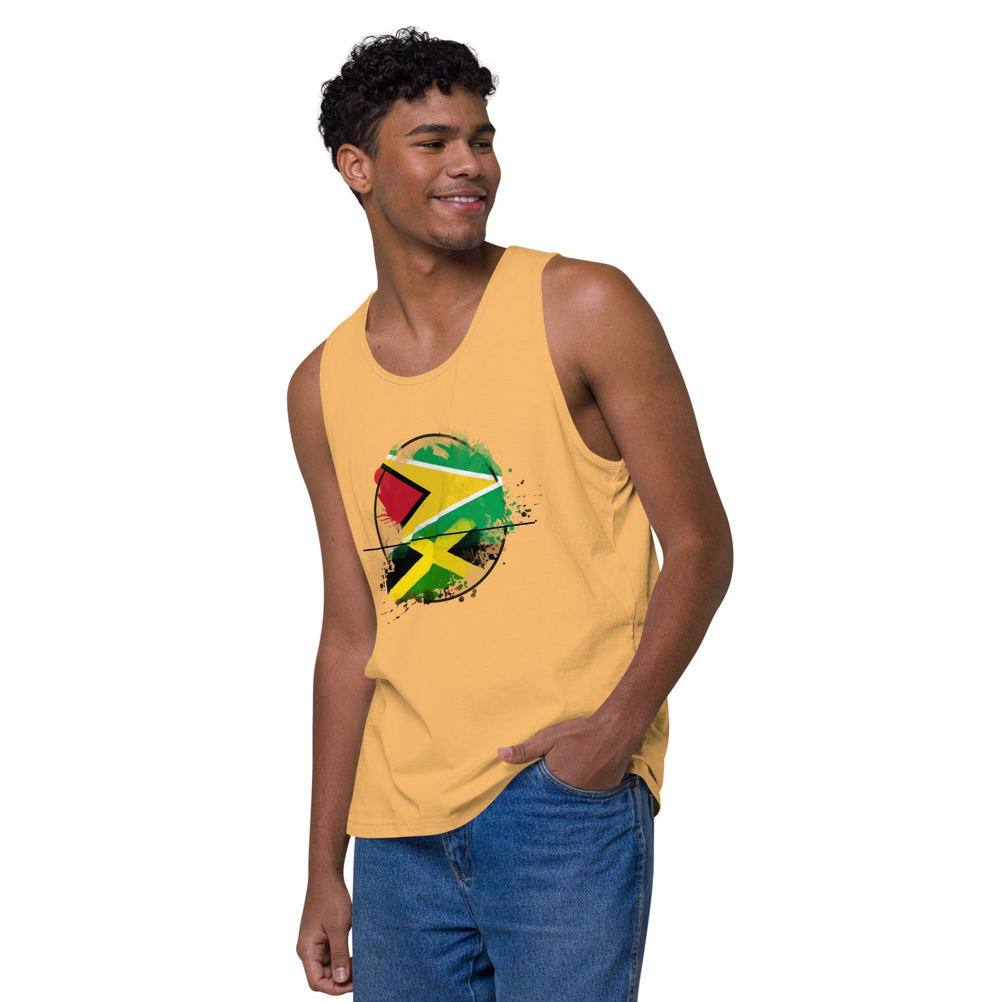 Guyana and Jamaica Men’s premium tank top