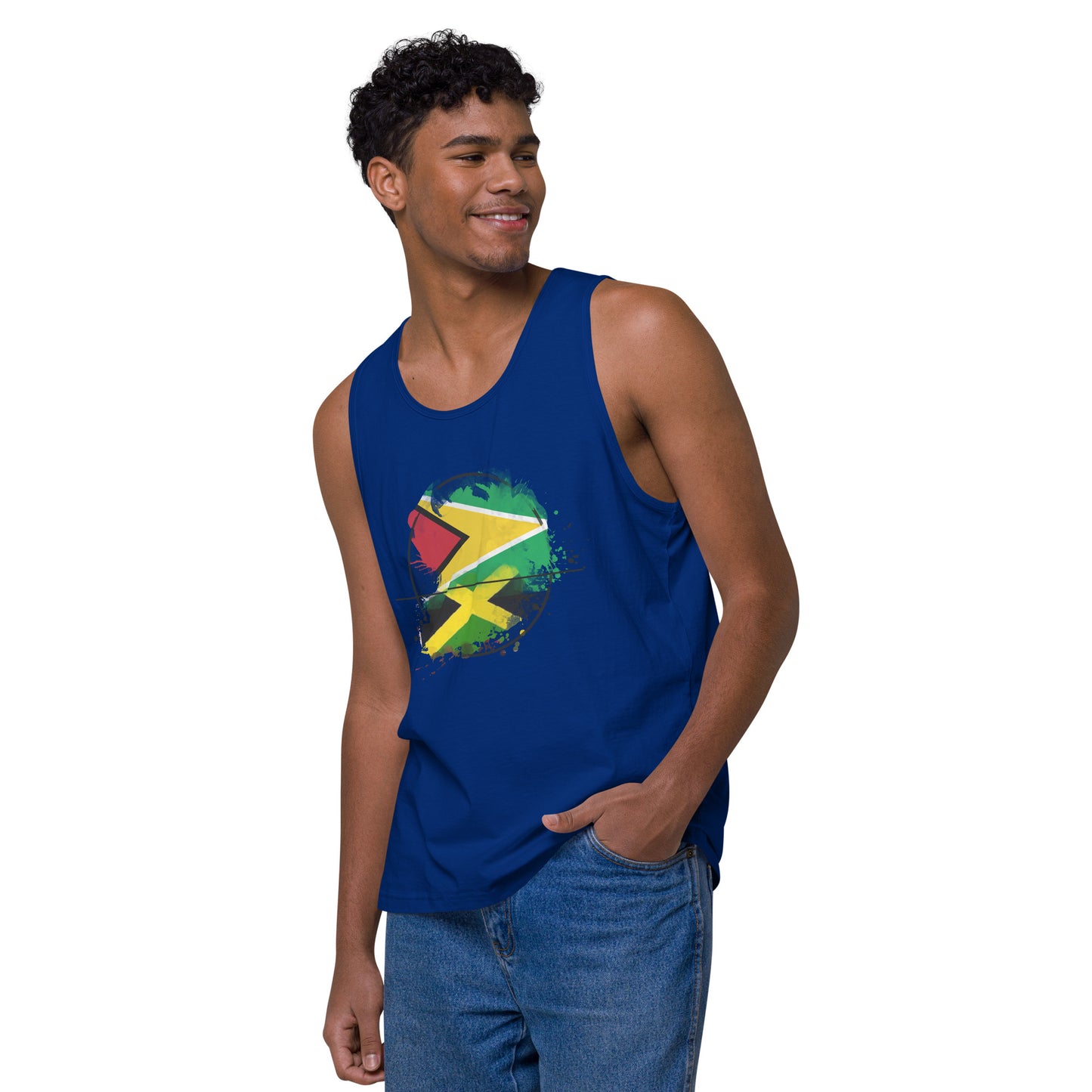 Guyana and Jamaica Men’s premium tank top
