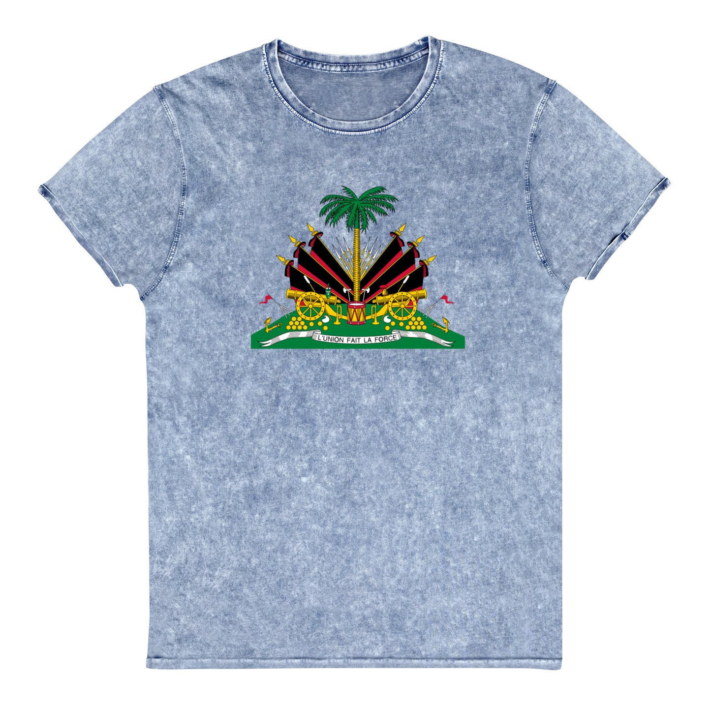 Ayiti red and black Denim T-Shirt