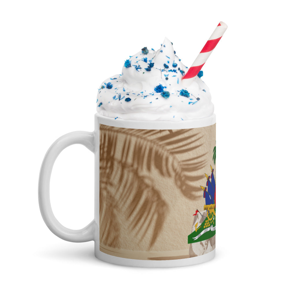 White glossy mug