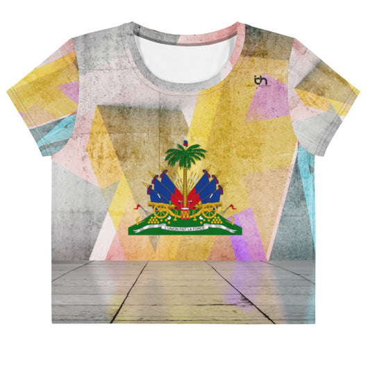 Haiti All-Over Print Crop Tee