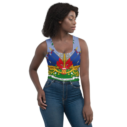 Haiti blue Crop Top