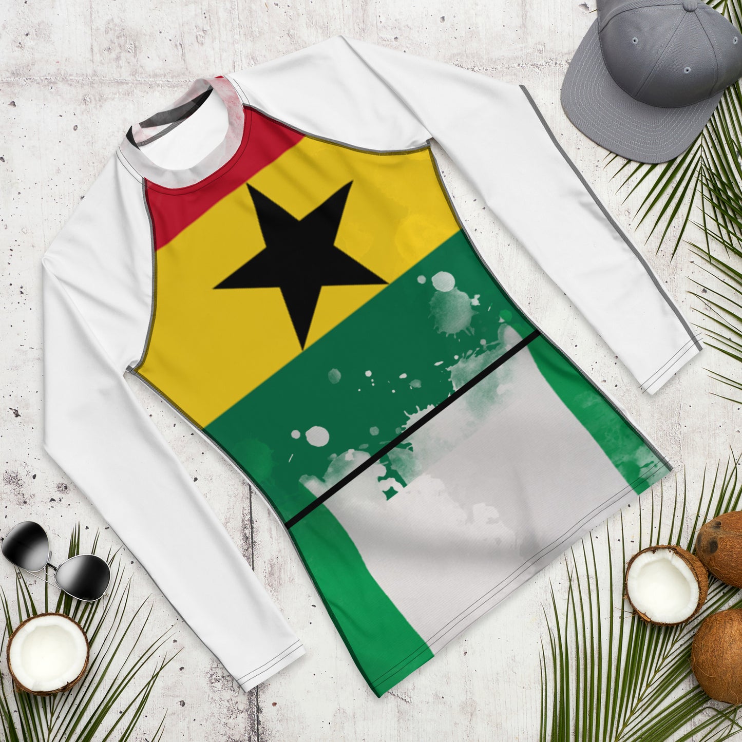 Saint Kitts and Nevis and Nigeria Rash Guard