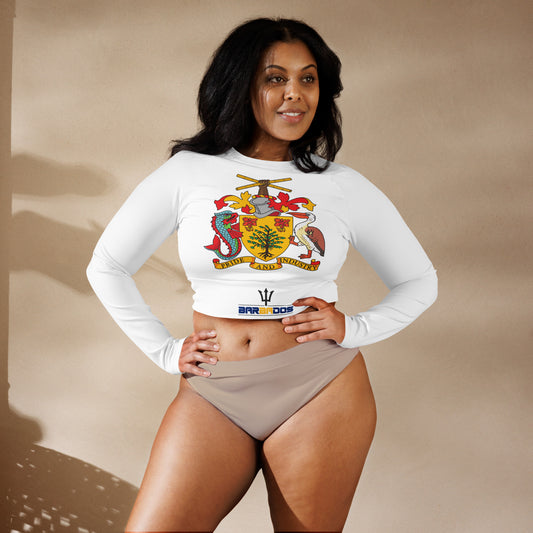 Barbados Recycled long-sleeve crop top