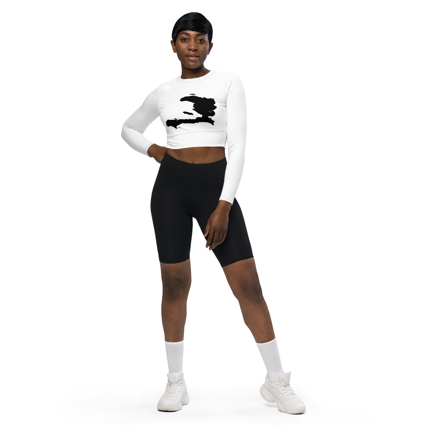 Haiti Tshirt Recycled long-sleeve crop top