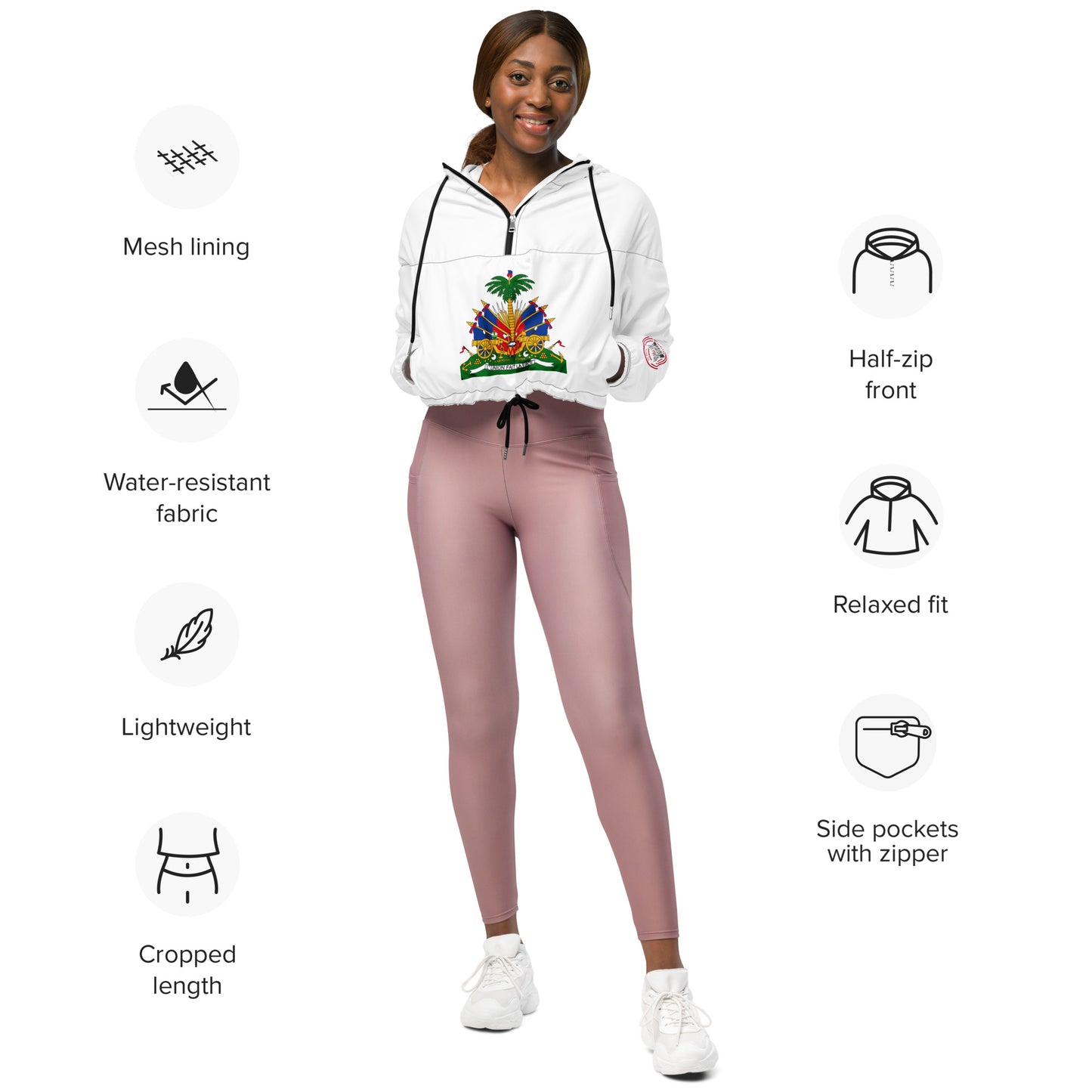 Haiti Women’s cropped windbreaker