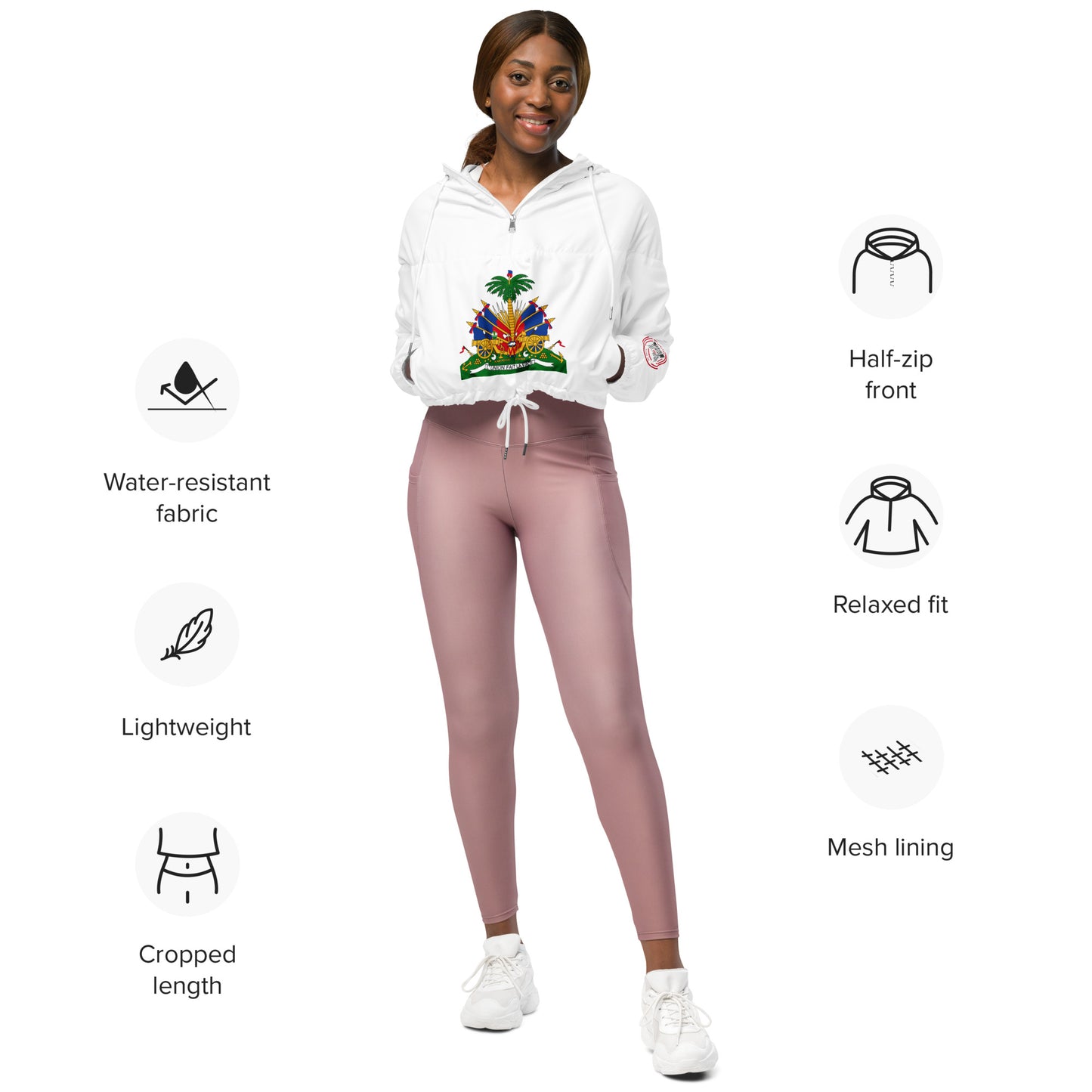 Haiti Women’s cropped windbreaker