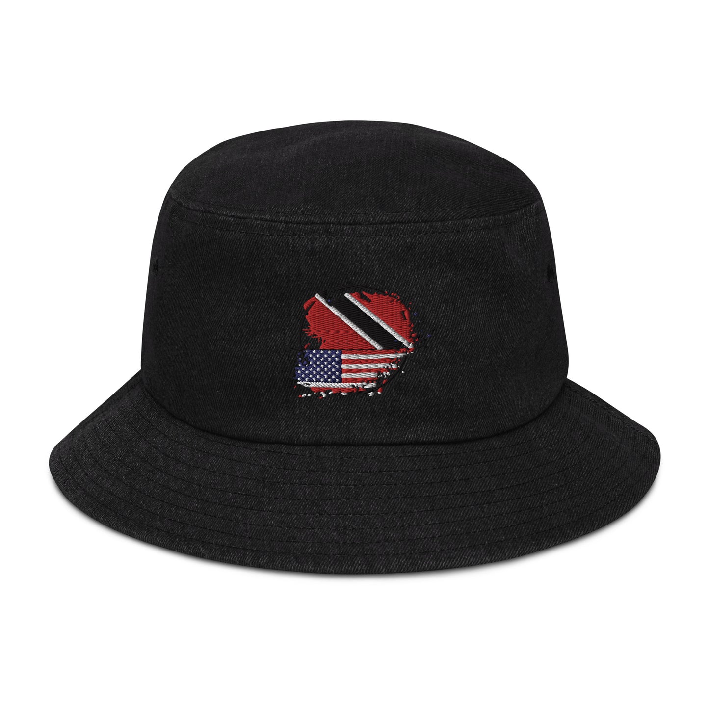 Trinida and USA Denim bucket hat