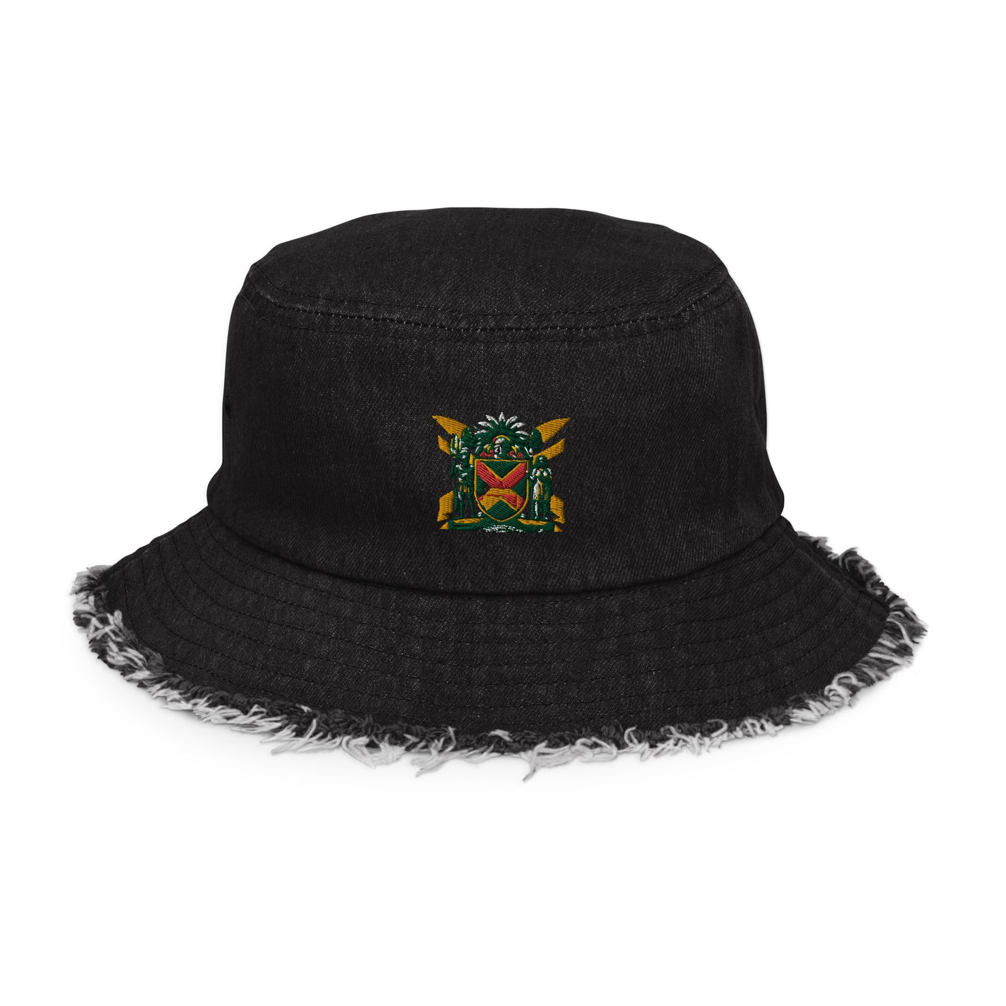 Jamaica Distressed denim bucket hat