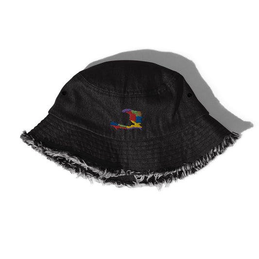 Haiti Distressed denim bucket hat