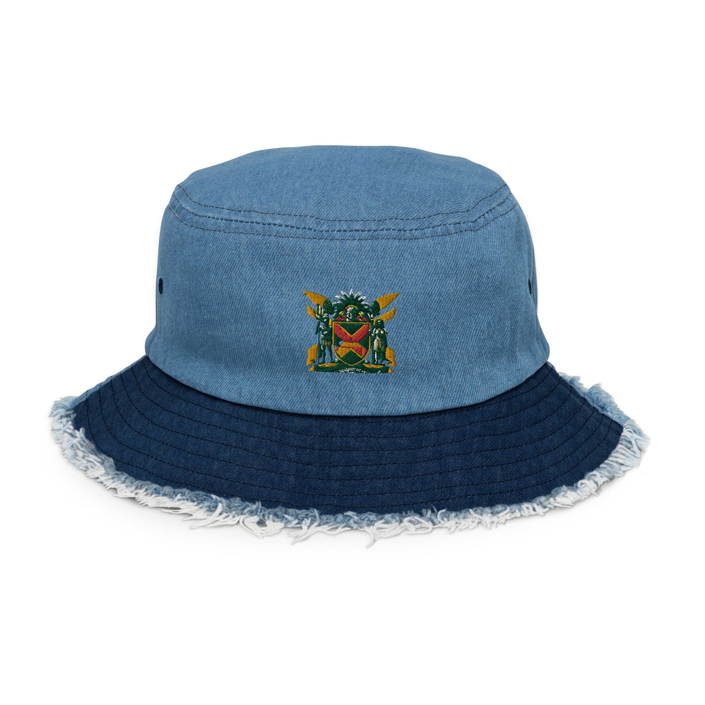 Jamaica Distressed denim bucket hat