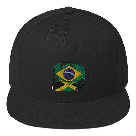 Brazil/Jamaica Flat Bill Cap
