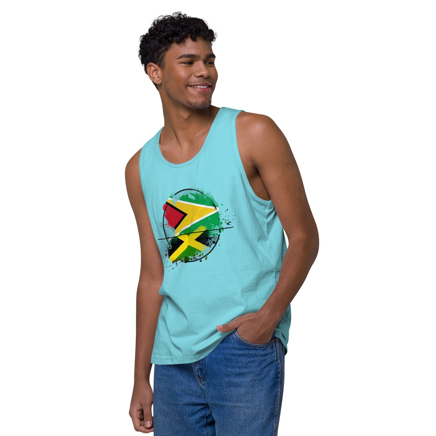 Guyana and Jamaica Men’s premium tank top