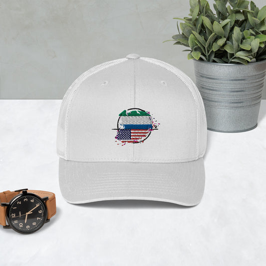 Sierra Leaone and USA Trucker Cap