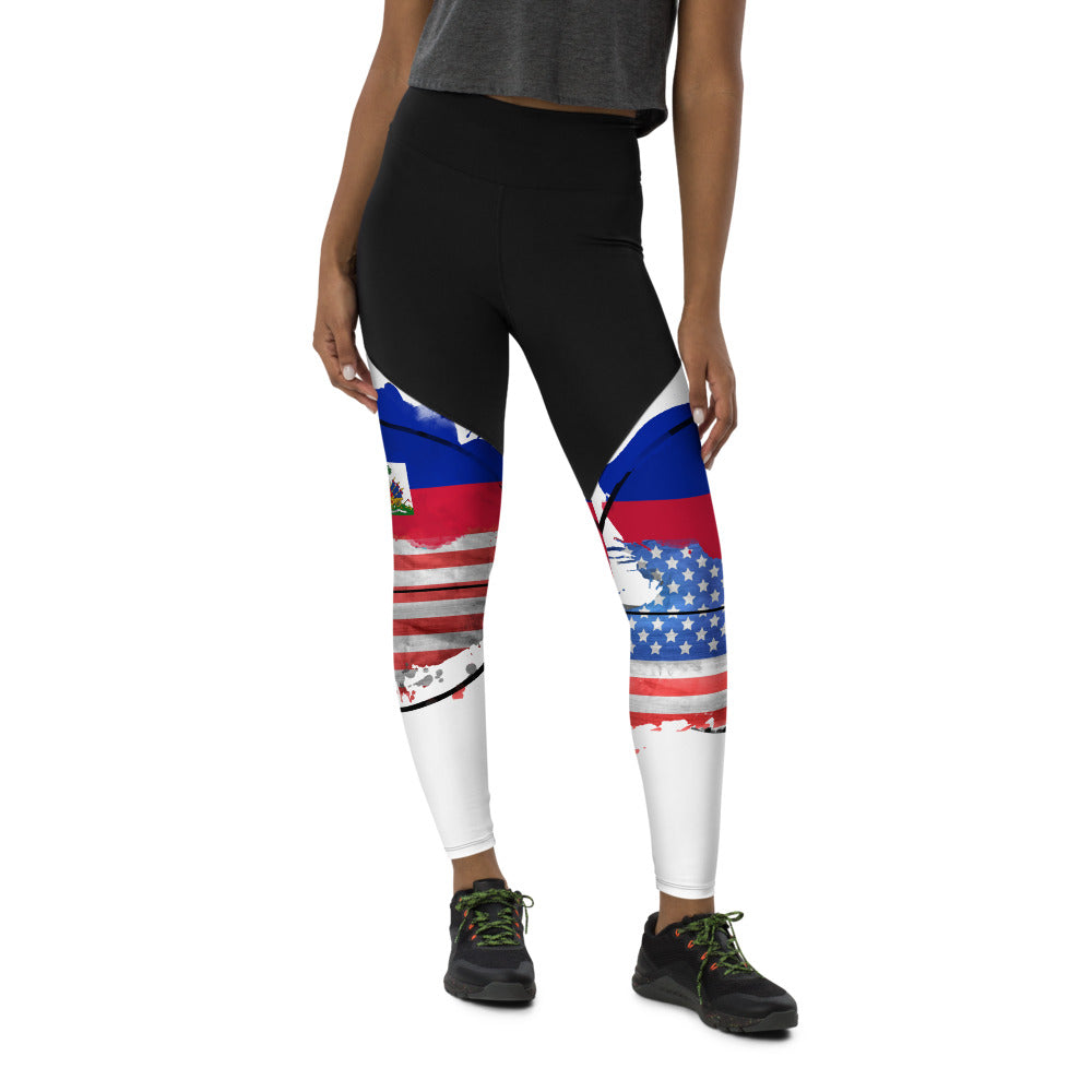 Haiti/Usa Sports Leggings