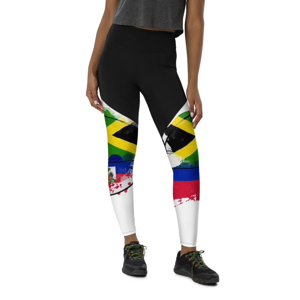 Haiti/Jamaica Sports Leggings