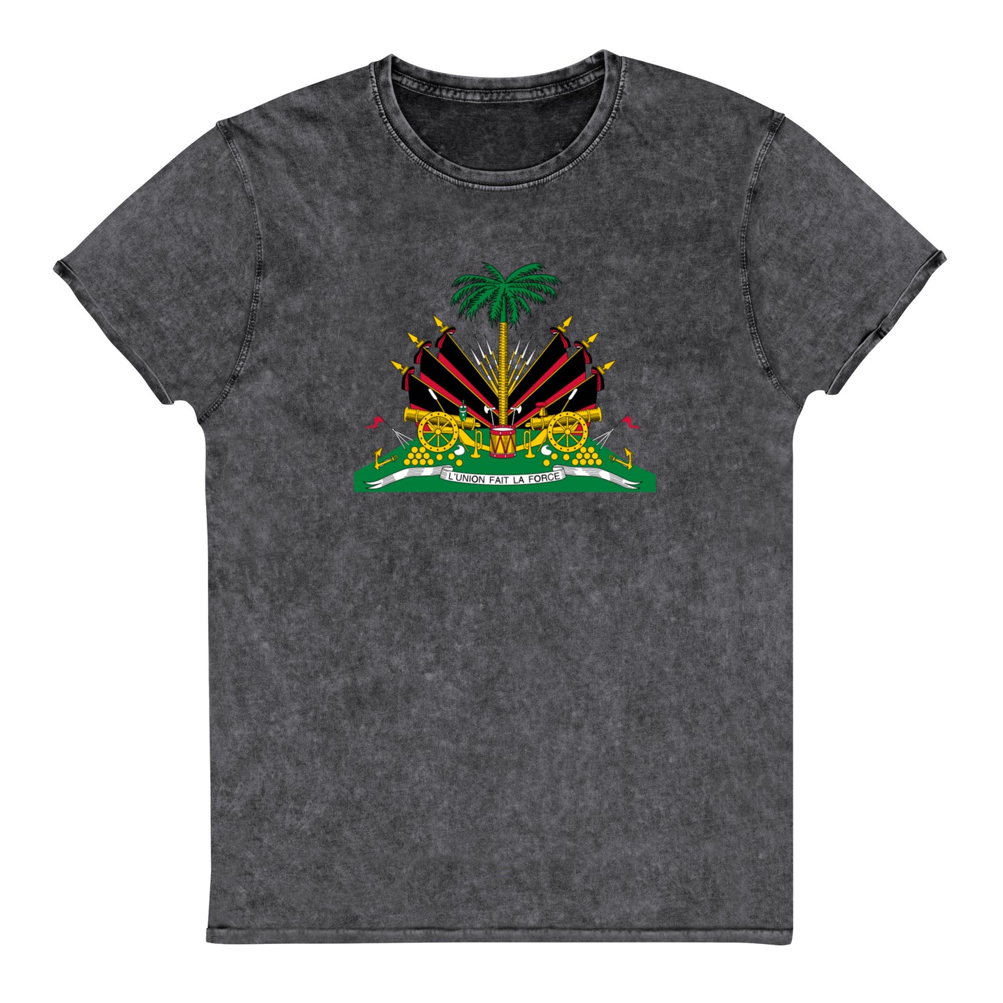Ayiti red and black Denim T-Shirt