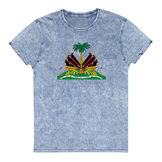 Ayiti red and black Denim T-Shirt
