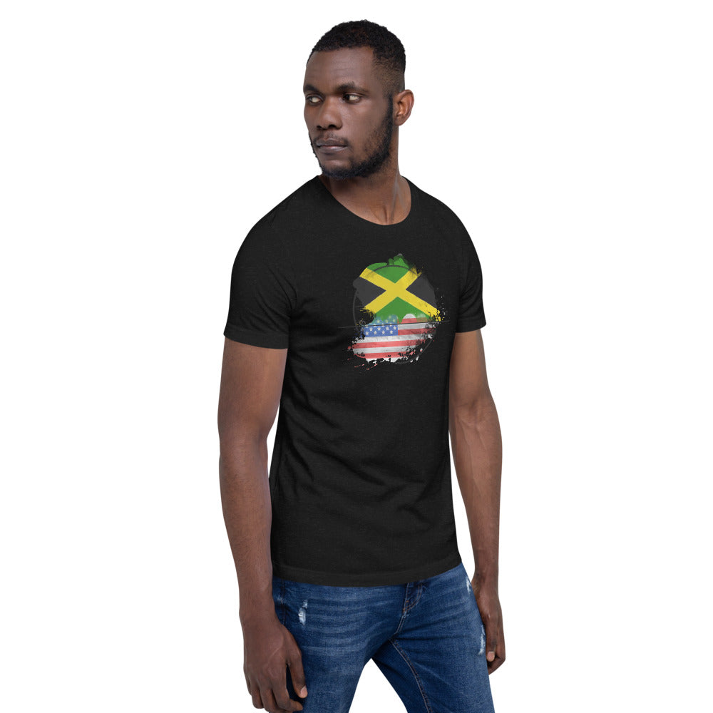 Jamaica/USA Short-sleeve unisex t-shirt
