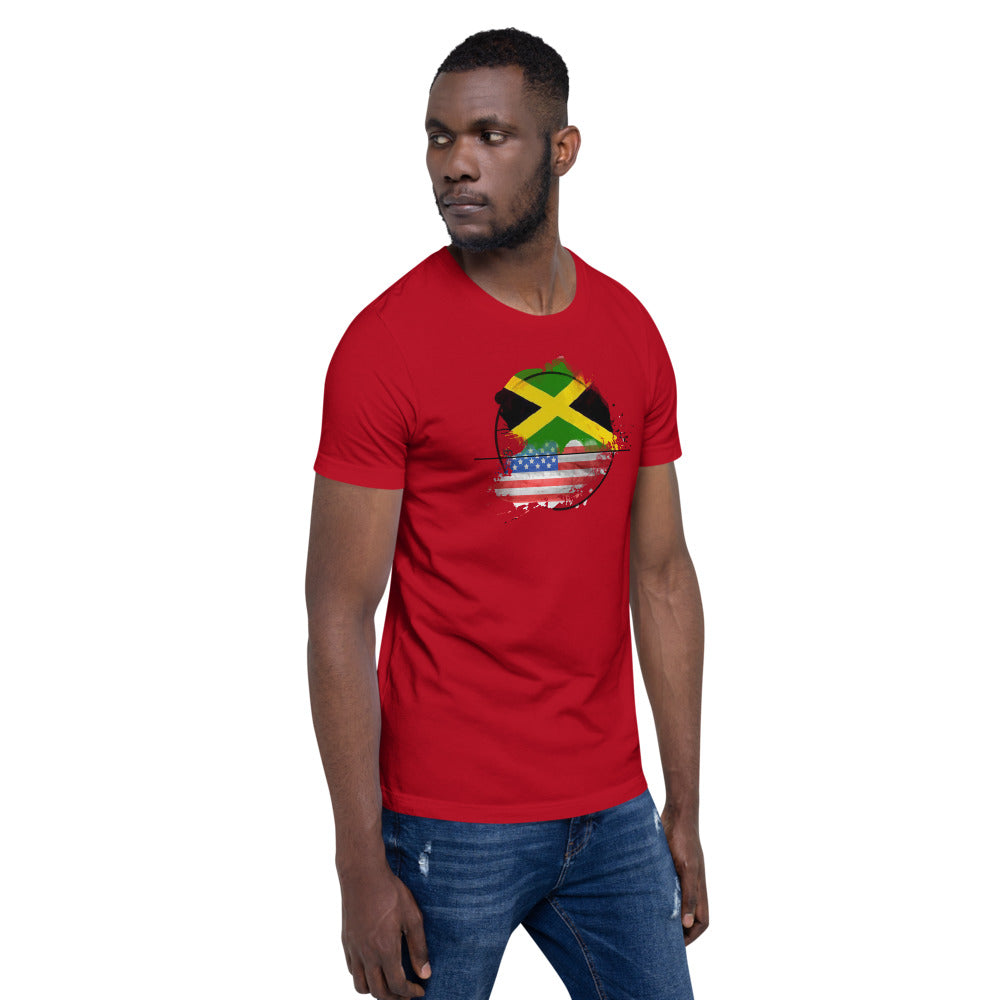 Jamaica/USA Short-sleeve unisex t-shirt