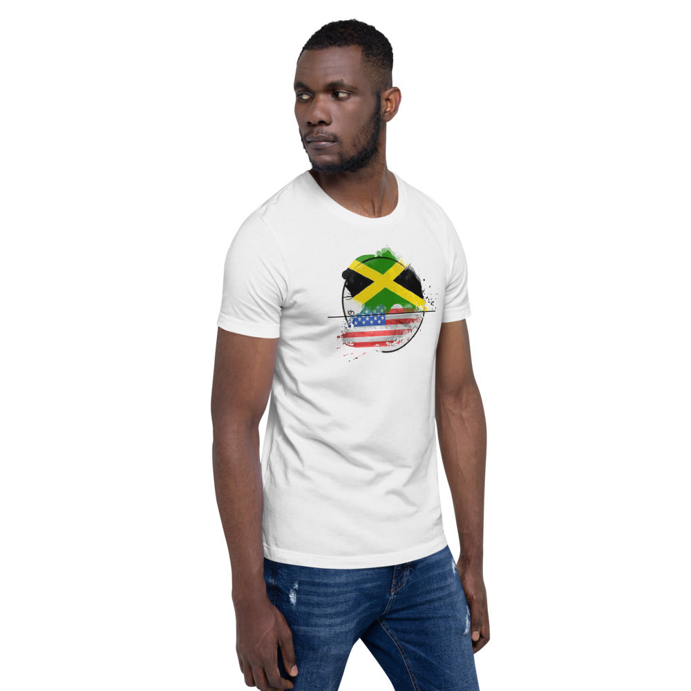 Jamaica/USA Short-sleeve unisex t-shirt