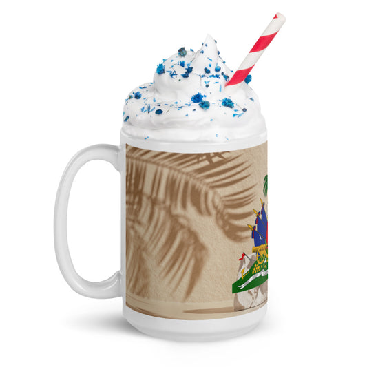 White glossy mug