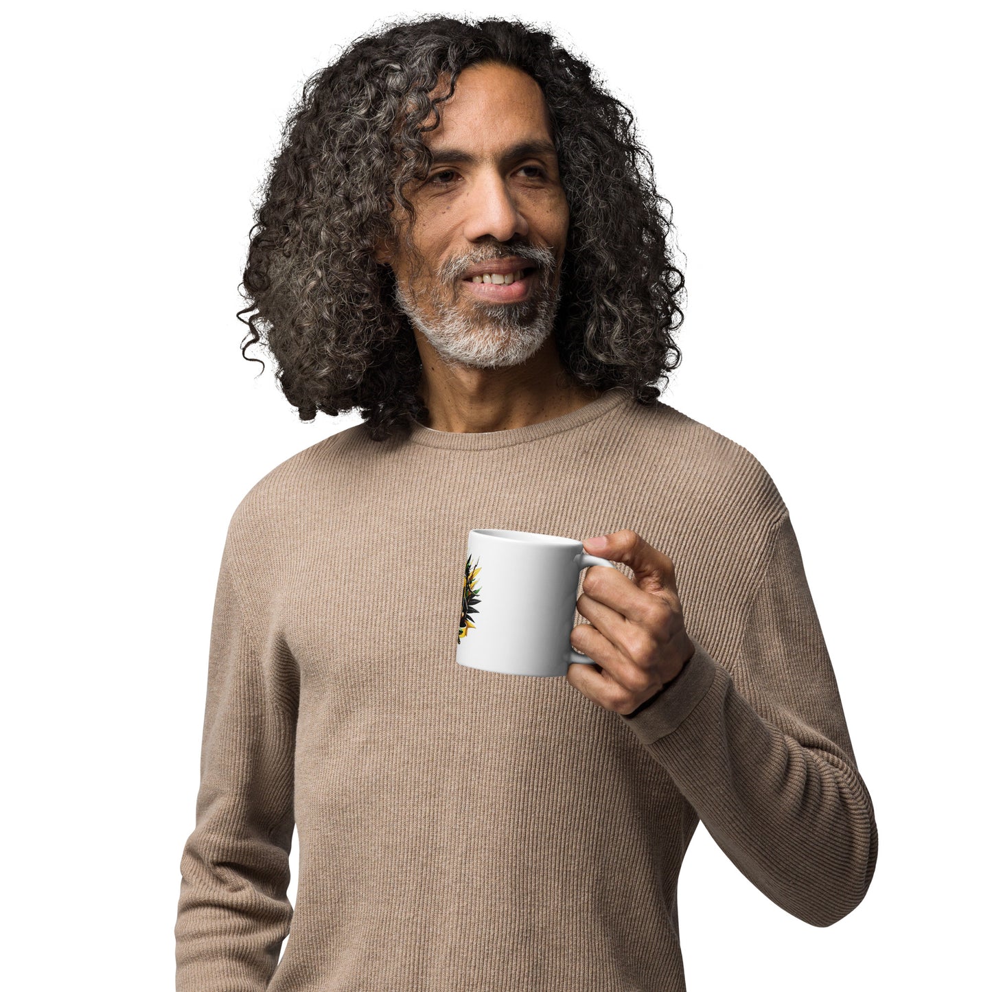 Jamaica White glossy mug