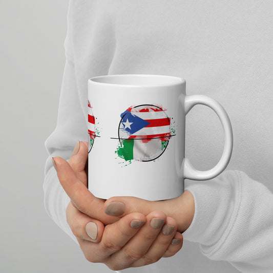 Puerto Rico/Nigeria White Glossy Mug