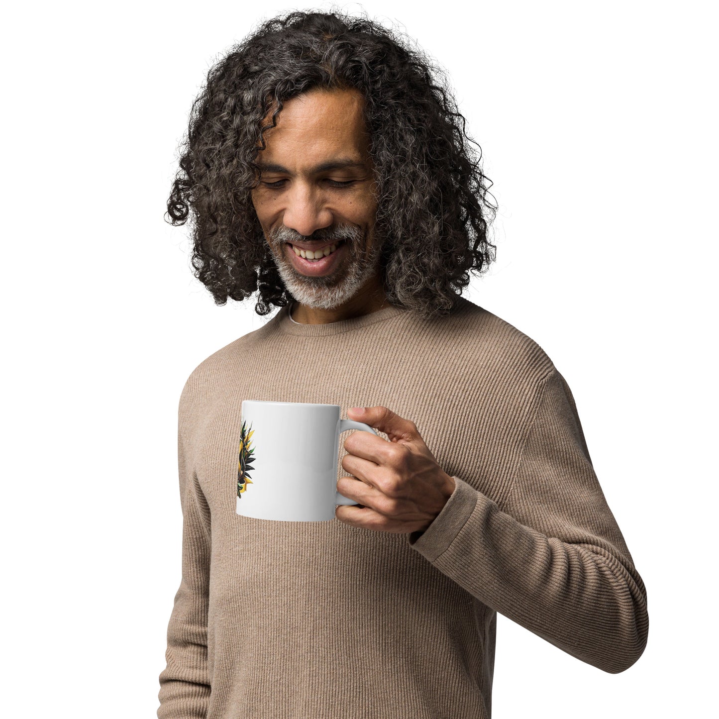 Jamaica White glossy mug